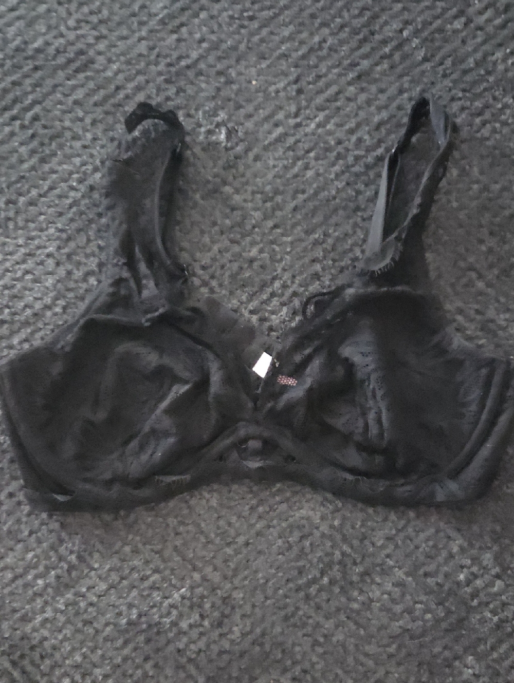 PINK Victoria's Secret Black Lace Underwire Bra Size Medium